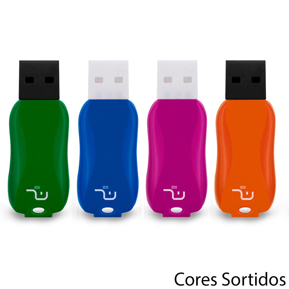PEN DRIVE  8 GB MULTILASER TITAN COLORS (PD517)