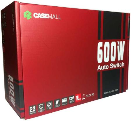 FONTE ATX  600W REAL CASEMALL  AUTO SWITCH (ALL-600TTPSW4)