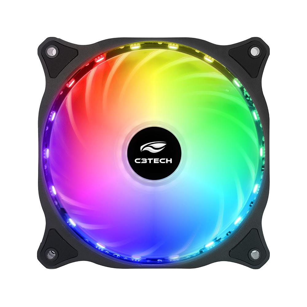 COOLER P/GABINETE C3 TECH 120MM RGB F9-L150RGB