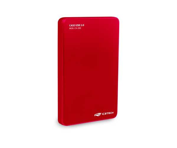 GAVETA P/HD 2.5 SATA  VERMELHA CH-200RD C3 TECH