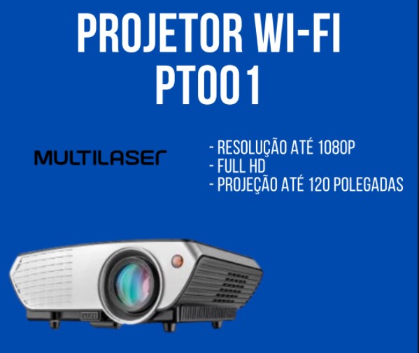 PROJETOR MULTILASER 2000 LUMENS ATE 120 POL. (PT001)