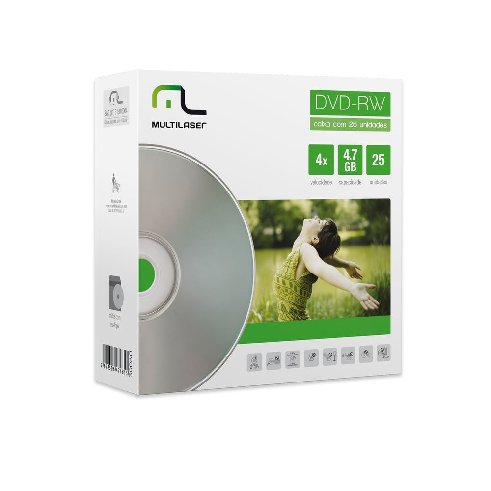 CD DVD-RW 4.7GB 25 UNIDADES (DV062)