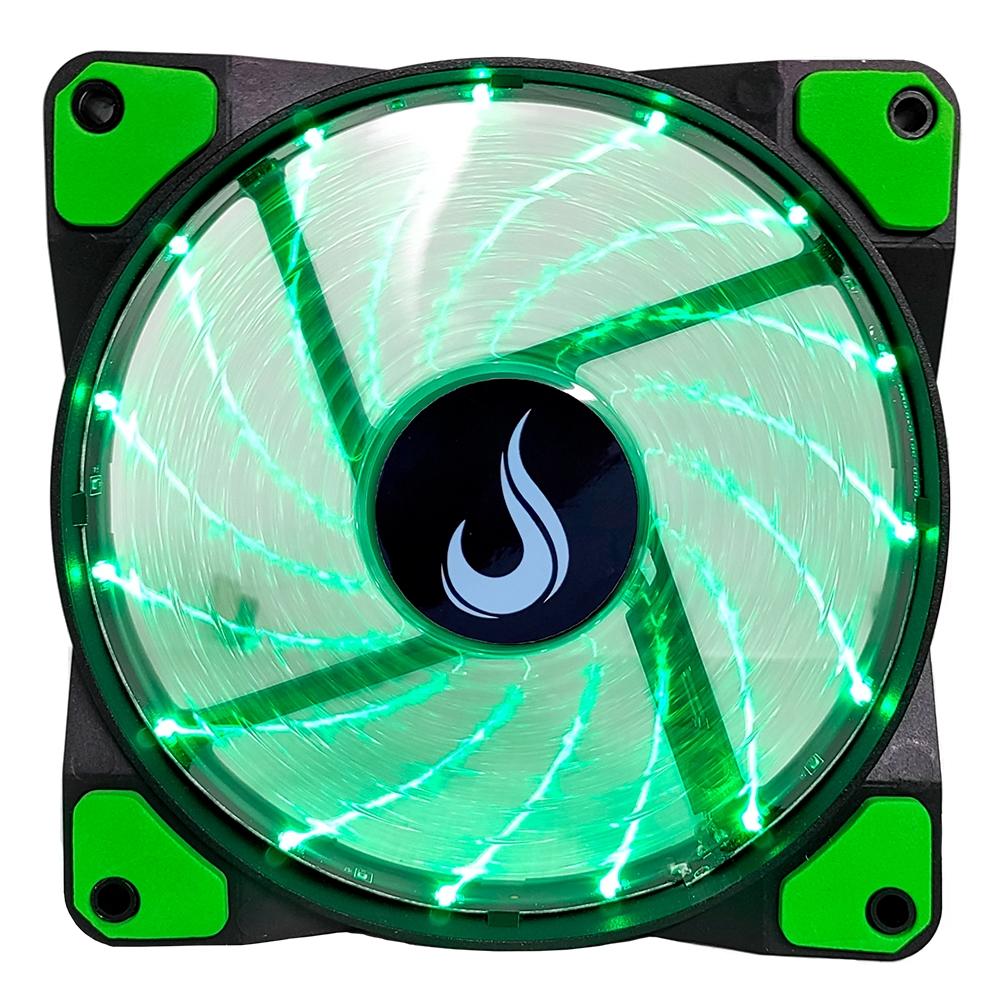 COOLER P/GABINETE RISE 120MM VERDE RM-WN-01-BG