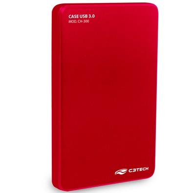 GAVETA P/HD 2.5 SATA USB 3.0 CH-300 RD C3 TECH