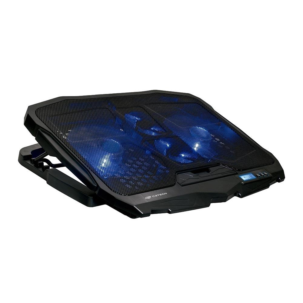 BASE NOTEBOOK 17,3 4 COOLERS LED AZUL USB NBC-100BK