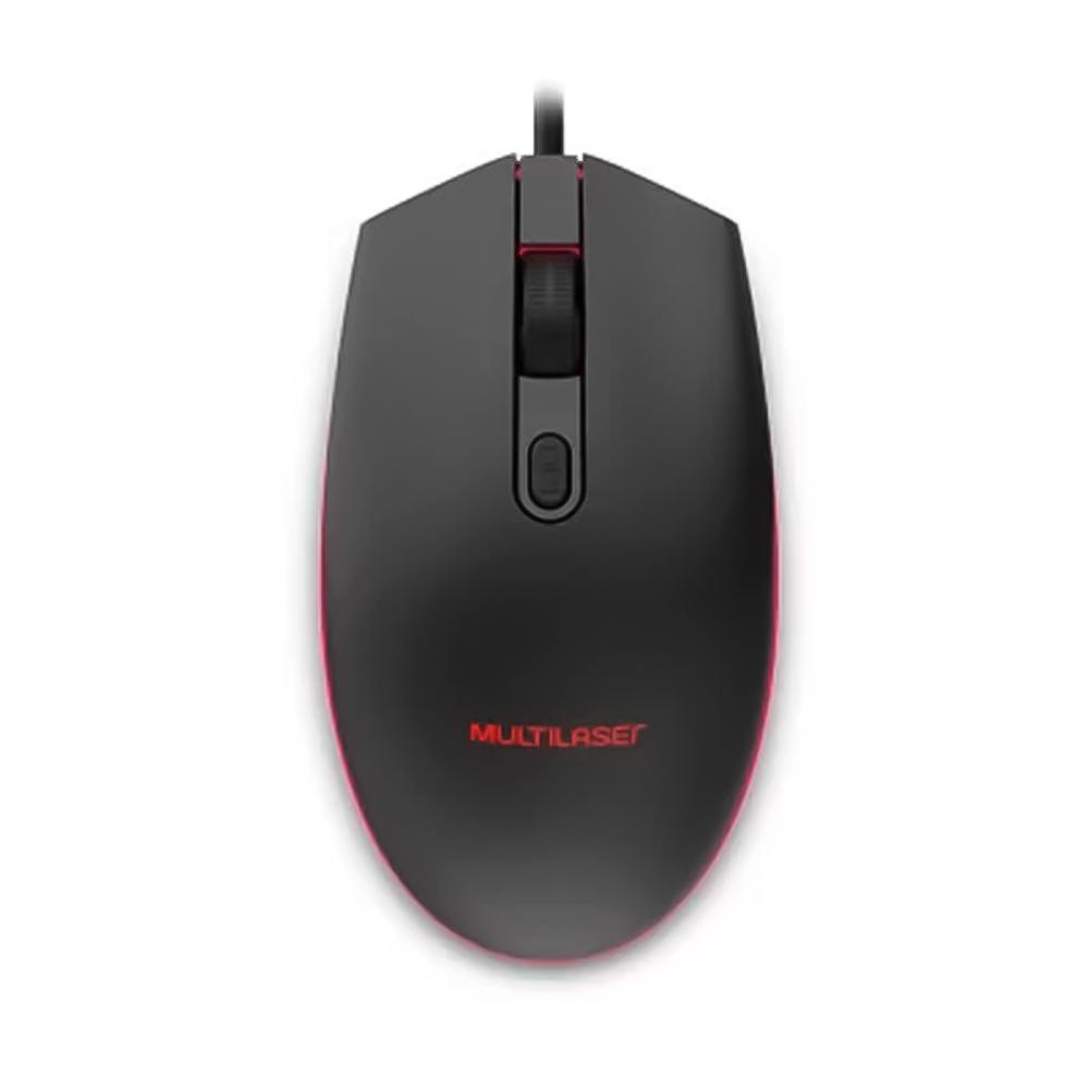 MOUSE USB GAMER LED 7 CORES 2400DPI PRETO (MO298)