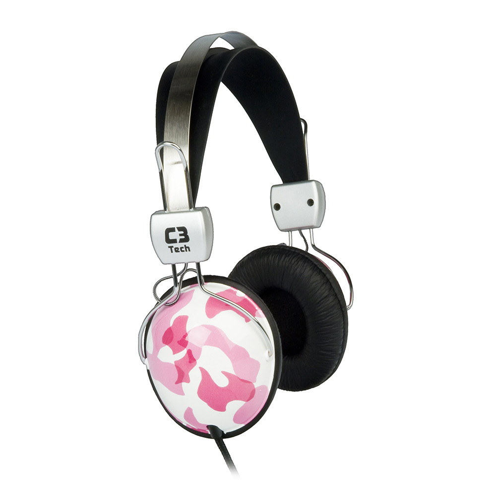HEADSET C3 TECH CHERRY ROSA